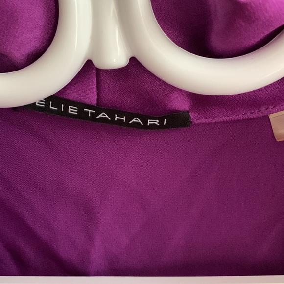 Elie Tahari Purple Silk Dress Size 6. - Picture 2 of 4